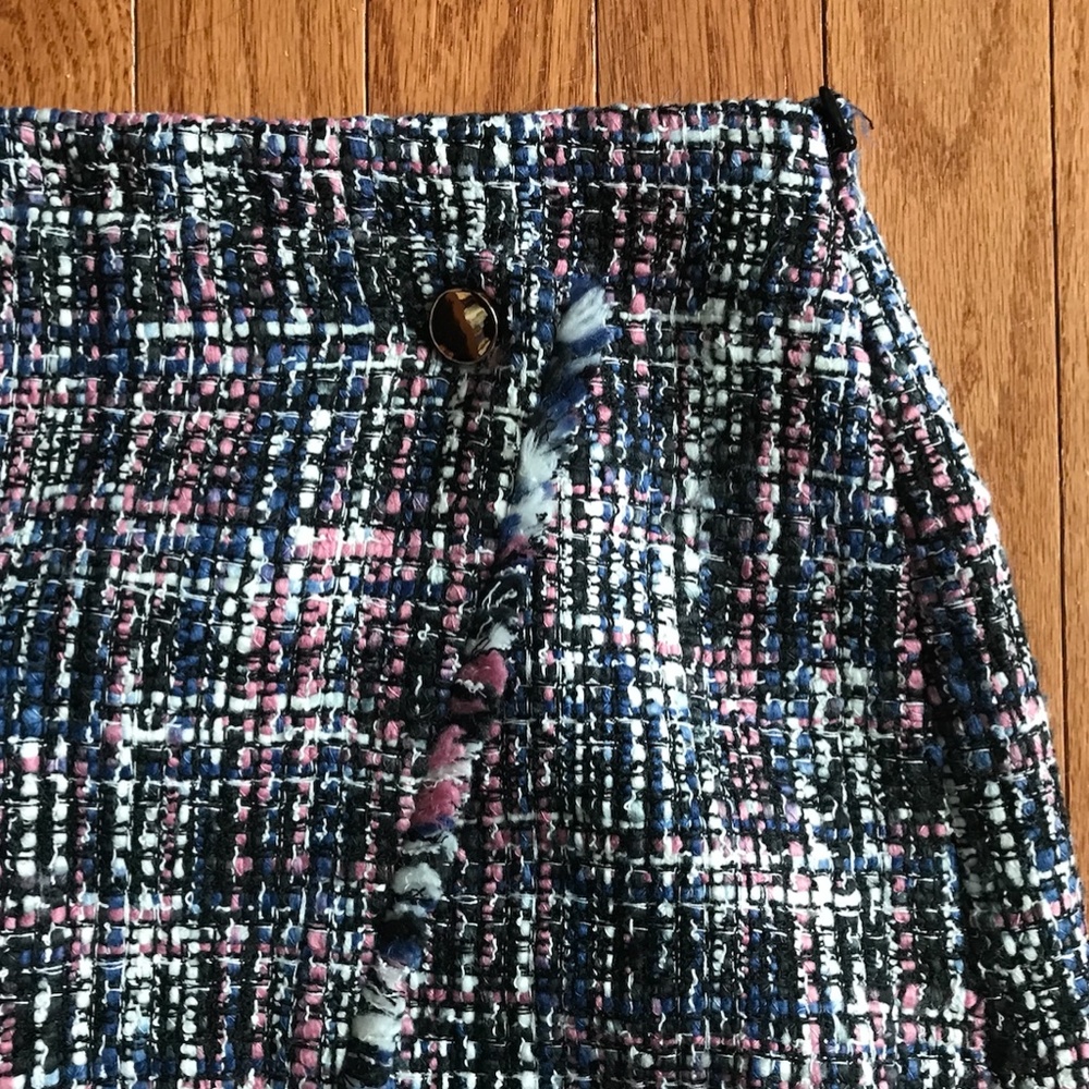 Loft Tweed Style Wrap A-Line Skirt - Picture 2 of 8